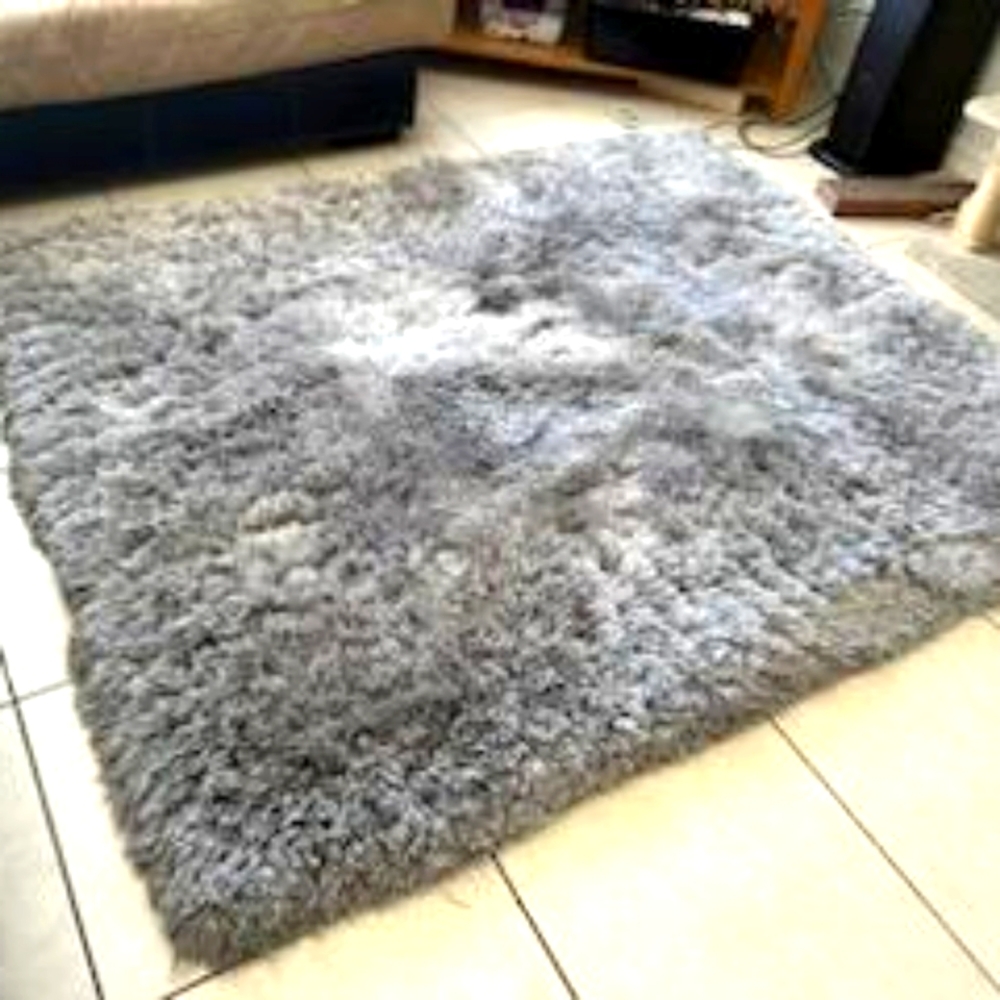 Loloi shags area rug platinum 5' x 7'-6" floor model Alluaq-01IV005076